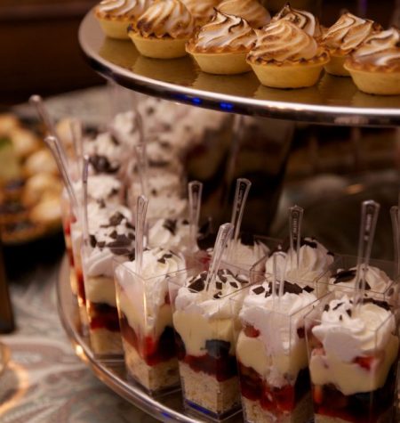 desserts in tall plastic cups